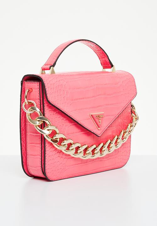 GUESS - Retour top handle flap - coral