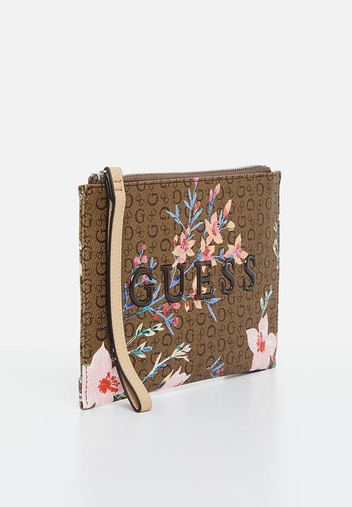 GUESS - Rodney slg wristlet - cocoa multi