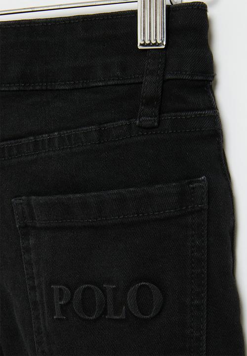POLO - Boys pjc denim short - black