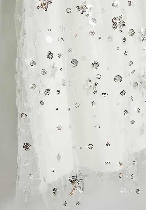 Pop Candy - Girls star dress - white
