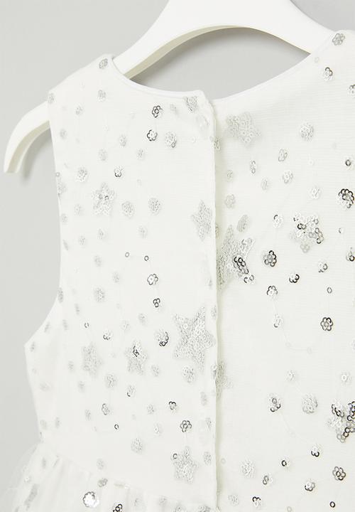 Pop Candy - Girls star dress - white
