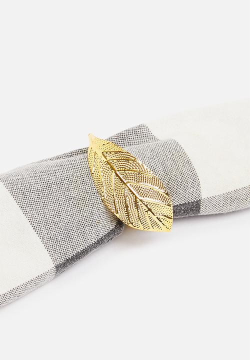 H&S - Napkin ring set of 4 - gold