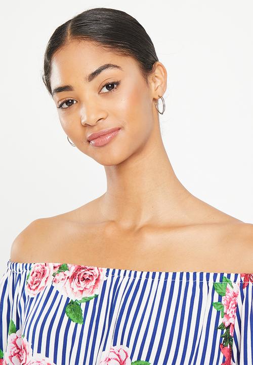 HAILYS - Off shoulder top - navy