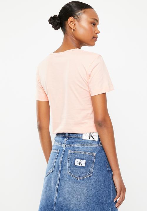 Calvin Klein - Ck short sleeve knit tshirt - pink blush