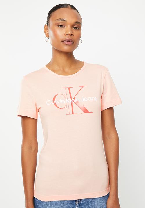 Calvin Klein - Ck short sleeve knit tshirt - pink blush