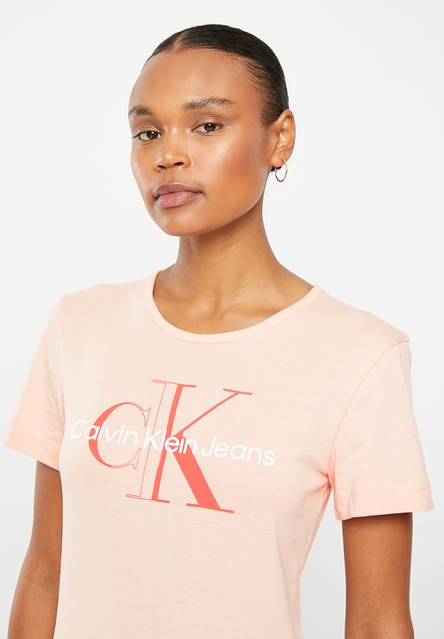Calvin Klein - Ck short sleeve knit tshirt - pink blush