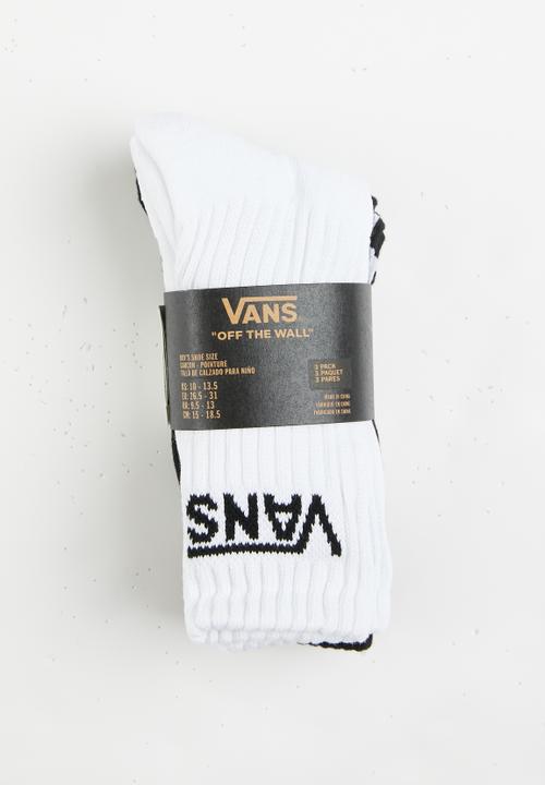 Vans - By classic crew youth 3 pack - black checkerboard