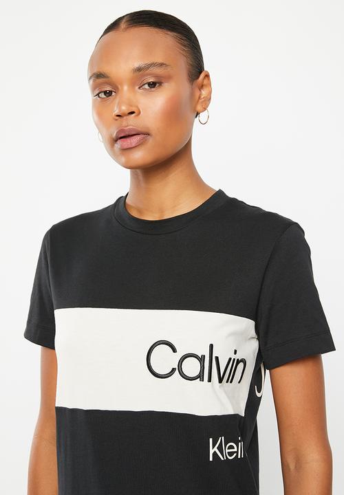 Calvin Klein - Color blocking tee - black