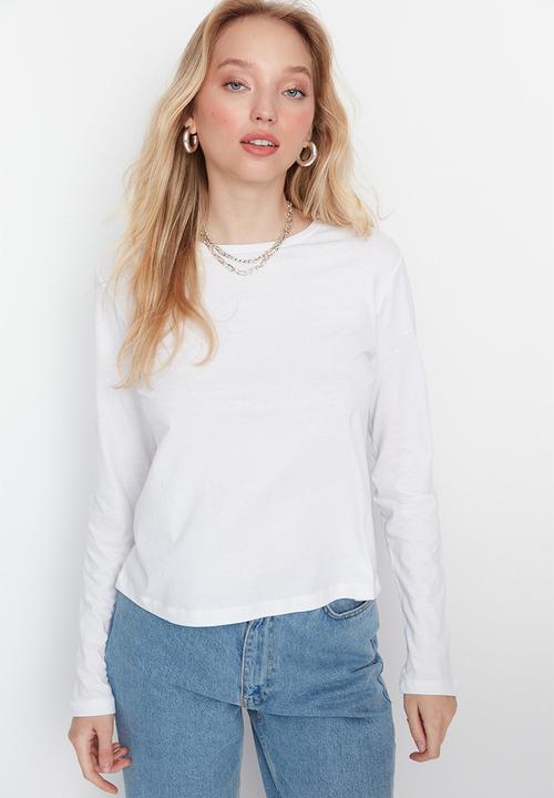 Trendyol - 2-Pack basic long sleeve T-shirt - navy/white