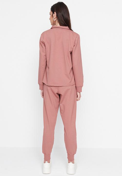 Trendyol - Polo collar slim fit tracksuit set - pink