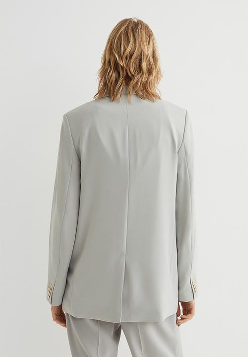 H&M - Single-breasted jacket - light sage green