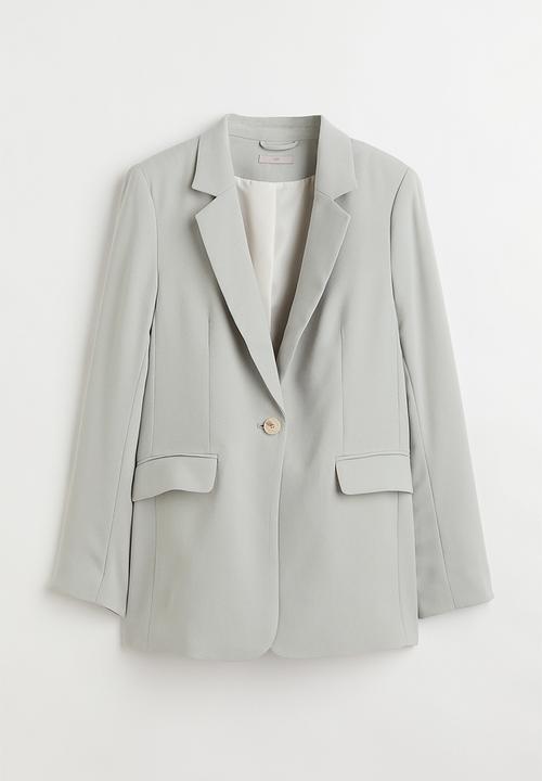 H&M - Single-breasted jacket - light sage green