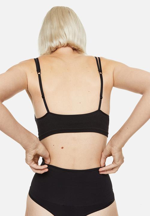 H&M - 2-Pack medium shaping thongs - black