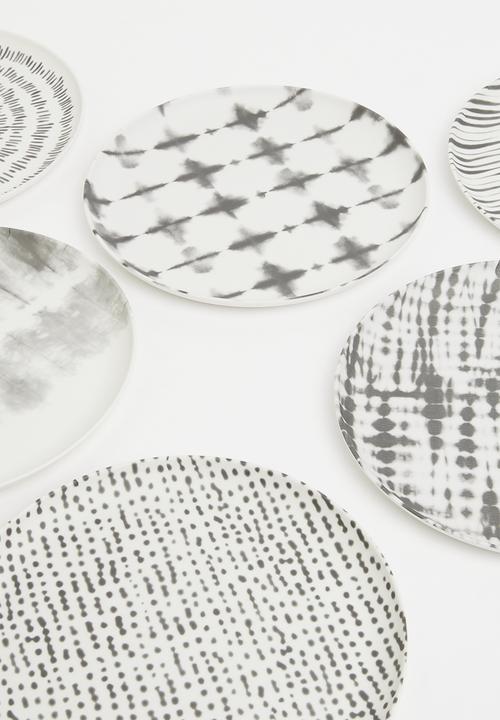 Excellent Houseware - Melamine plate set of 6 - multi
