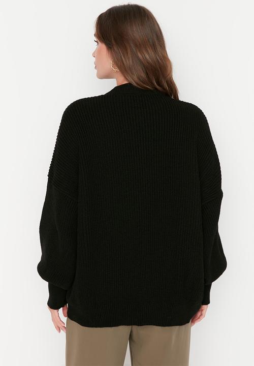 Trendyol - Oversized knit sweater vest - black