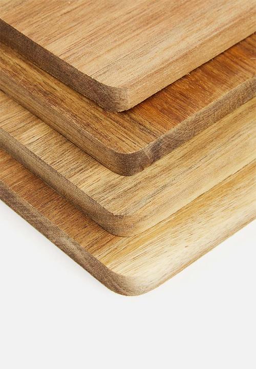Excellent Houseware - Acacia coaster set - brown