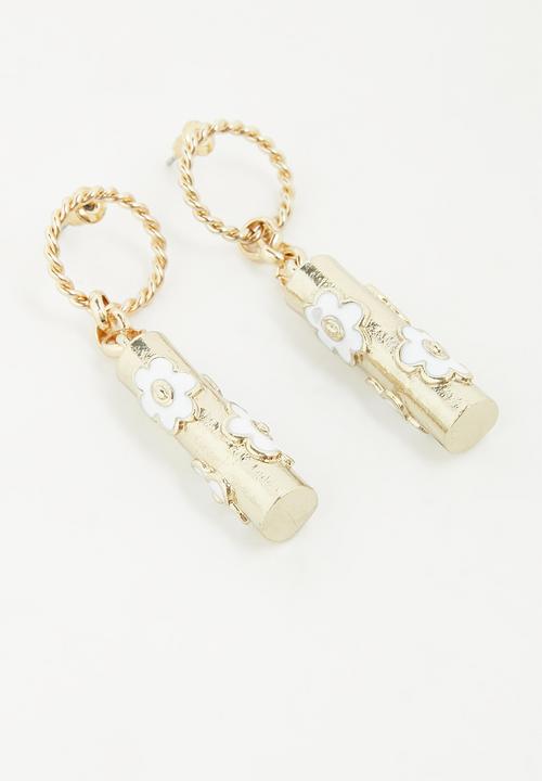 Superbalist - Daisy print earrings - gold