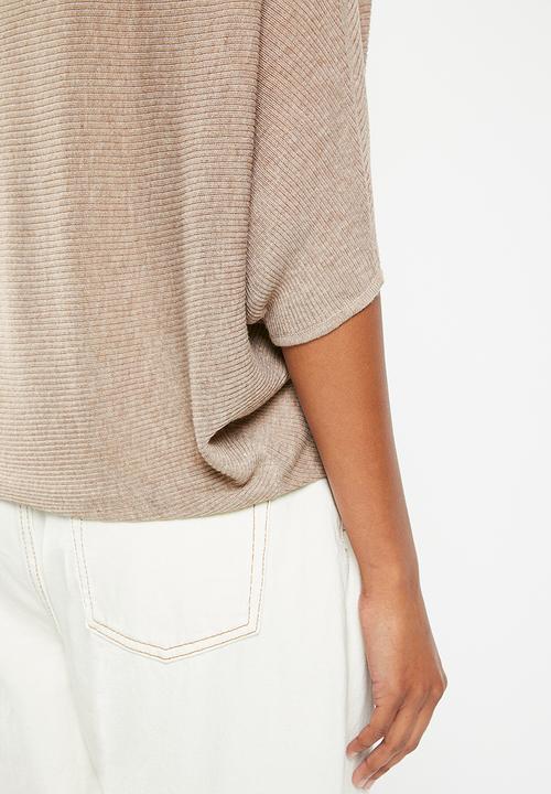 Noisy May - New behave batsleeve pullover knit - simply taupe