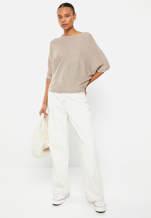 Noisy May - New behave batsleeve pullover knit - simply taupe