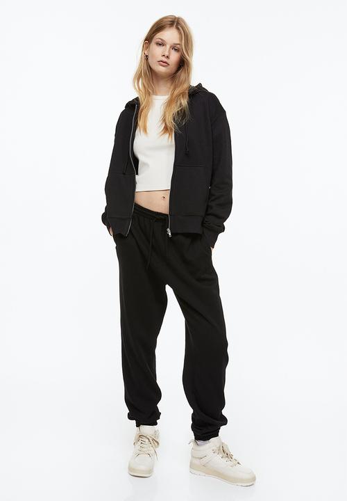 H&M - Zip-through hoodie - black