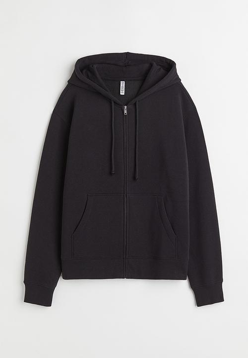 H&M - Zip-through hoodie - black
