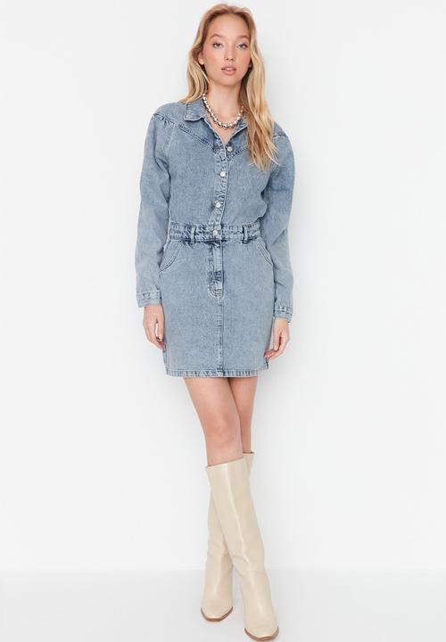 Trendyol - Mini denim dress - blue
