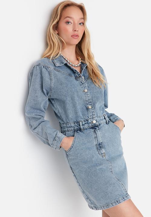 Trendyol - Mini denim dress - blue
