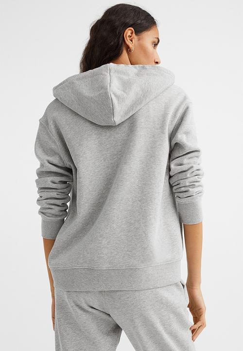 H&M - Zip-through hoodie - light grey marl