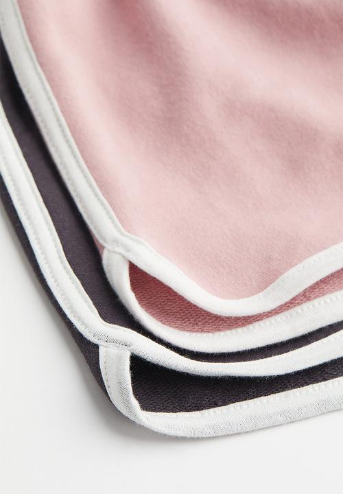 H&M - 2-Pack sweatshorts - old rose & dark grey