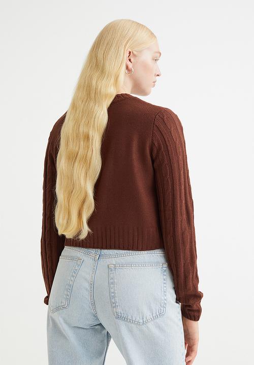 H&M - Cable-knit cardigan - dark brown
