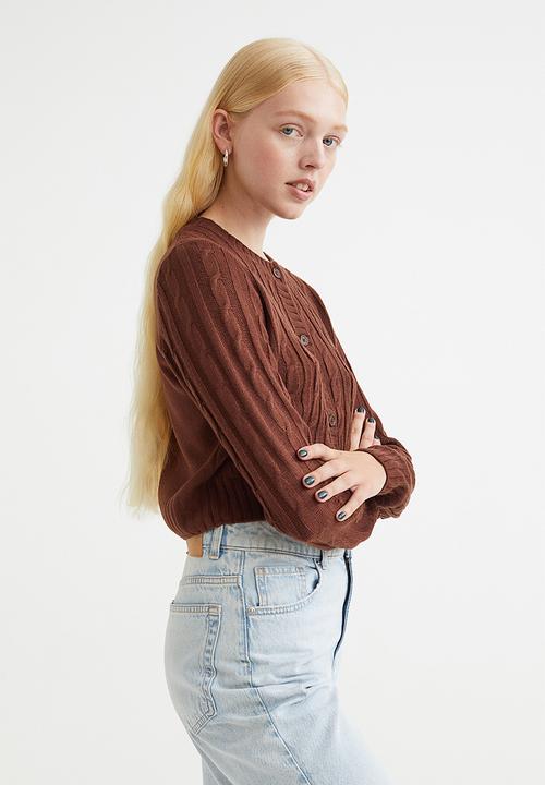 H&M - Cable-knit cardigan - dark brown