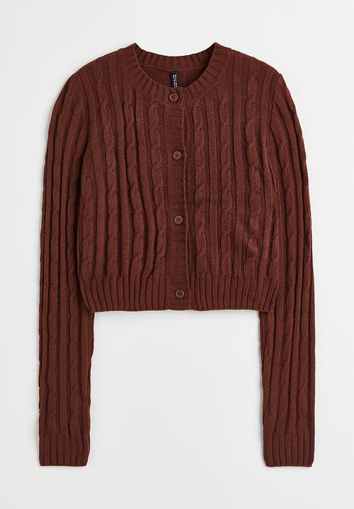 H&M - Cable-knit cardigan - dark brown