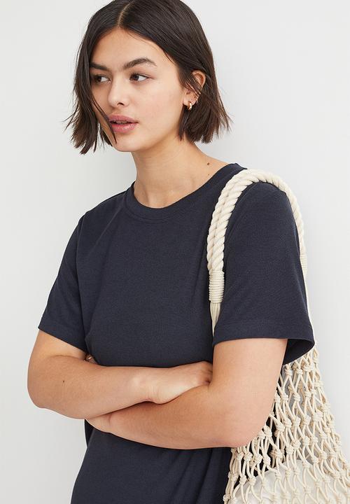 H&M - Terry T-shirt dress - dark blue 