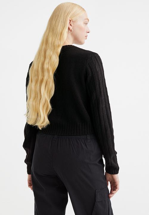 H&M - Cable-knit cardigan - black