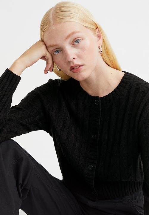 H&M - Cable-knit cardigan - black