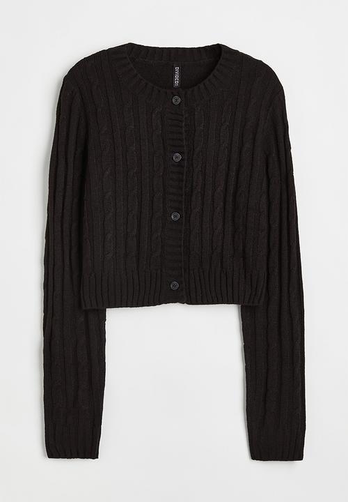 H&M - Cable-knit cardigan - black
