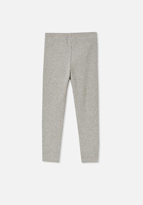 Cotton On - Unisex organic rib leggings - grey marle