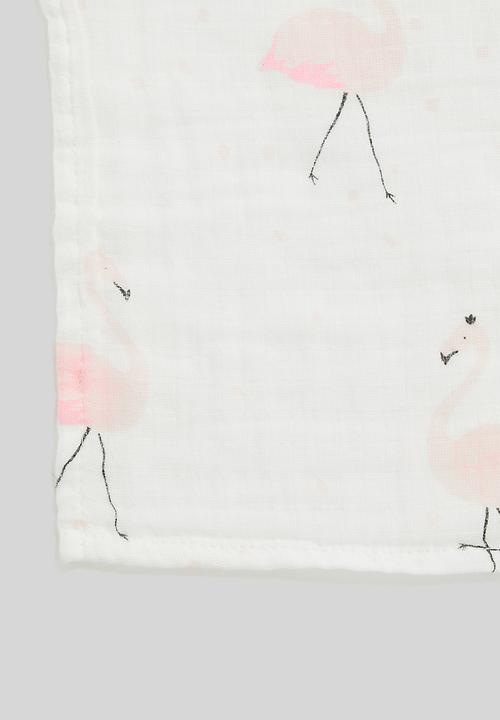 Pop Candy - Baby flamingo blanket - white & pink