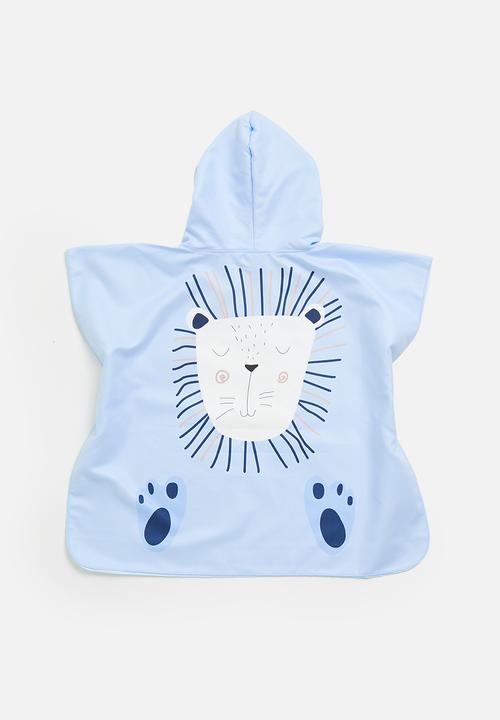 Pop Candy - Lion hooded towel - blue