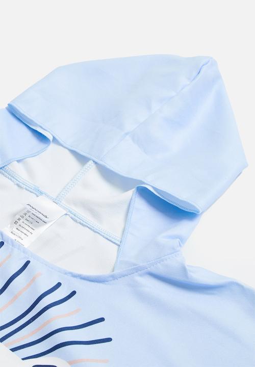 Pop Candy - Lion hooded towel - blue