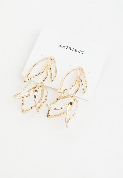 Superbalist - Leaf shape earrings-gold