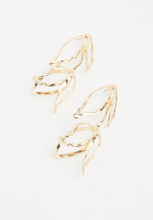 Superbalist - Leaf shape earrings-gold