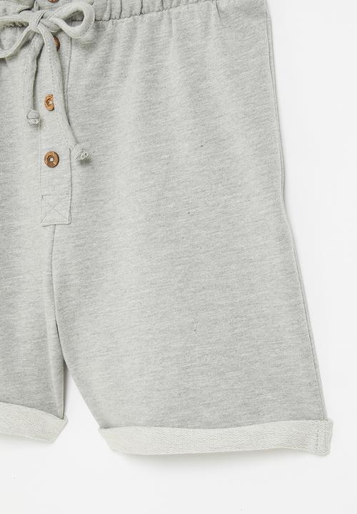 Superbalist - High waist sweat short - grey melange 