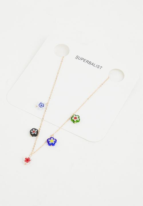 Superbalist - Flower charm necklace - multi