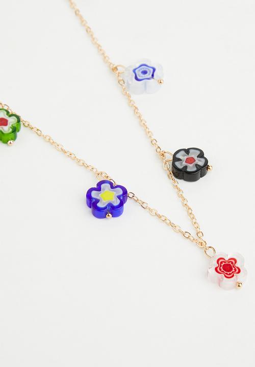 Superbalist - Flower charm necklace - multi