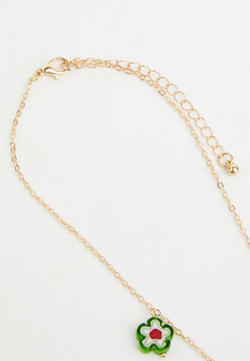 Superbalist - Flower charm necklace - multi
