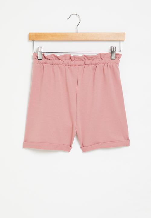 Superbalist - High waist sweat short - rust
