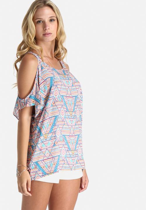 Lola May - Oversized Aztec Printed Tunic Top