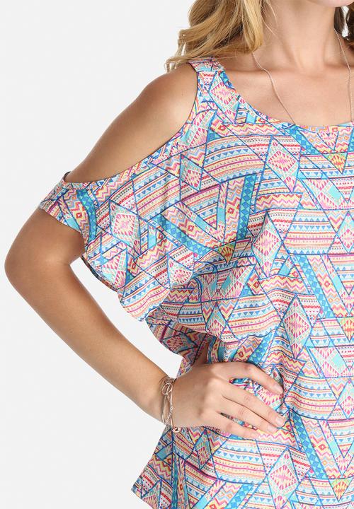 Lola May - Oversized Aztec Printed Tunic Top