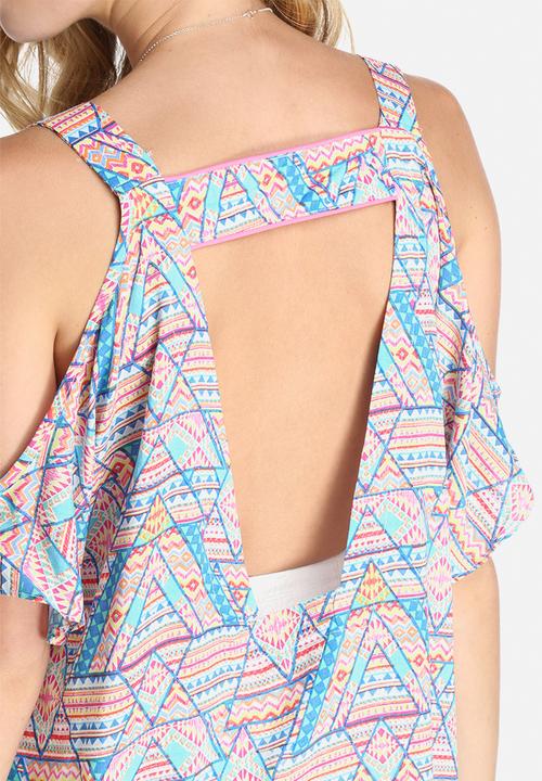 Lola May - Oversized Aztec Printed Tunic Top